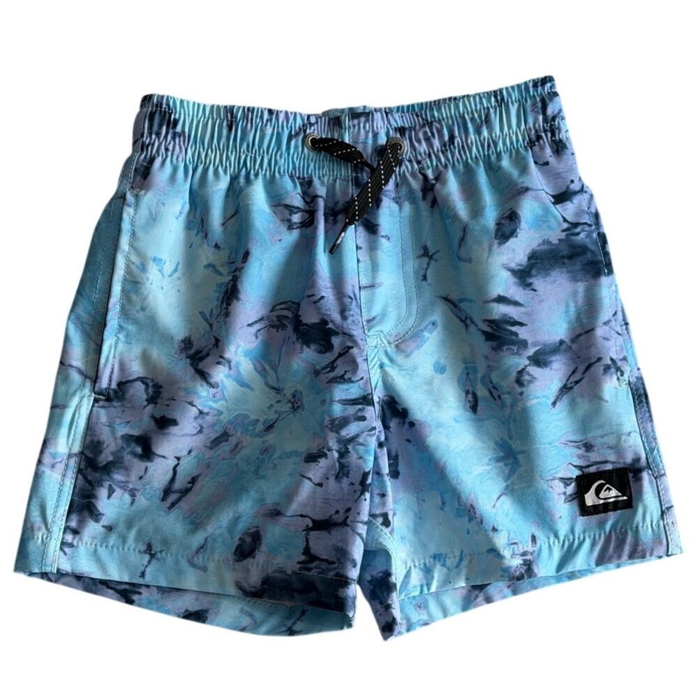 QUIKSILVER Boys Blue Purple Swim Trunks Size XS 5/6